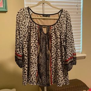 Sheer Keyhole Top Size 1X